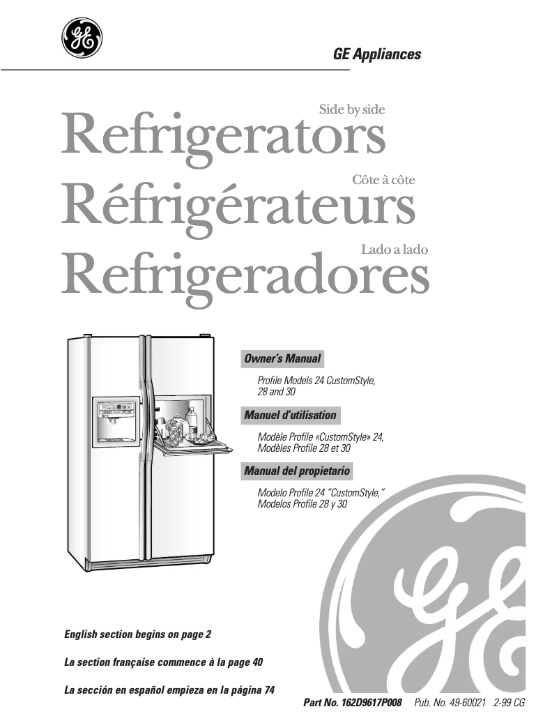 Página 1 del manual Manual de uso y mantenimiento GE Profile Performance TFT28PFDWW