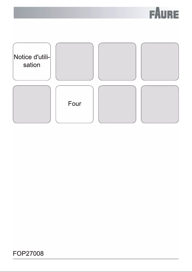 Page 1 de la notice Manuel utilisateur Faure FOP27008XA