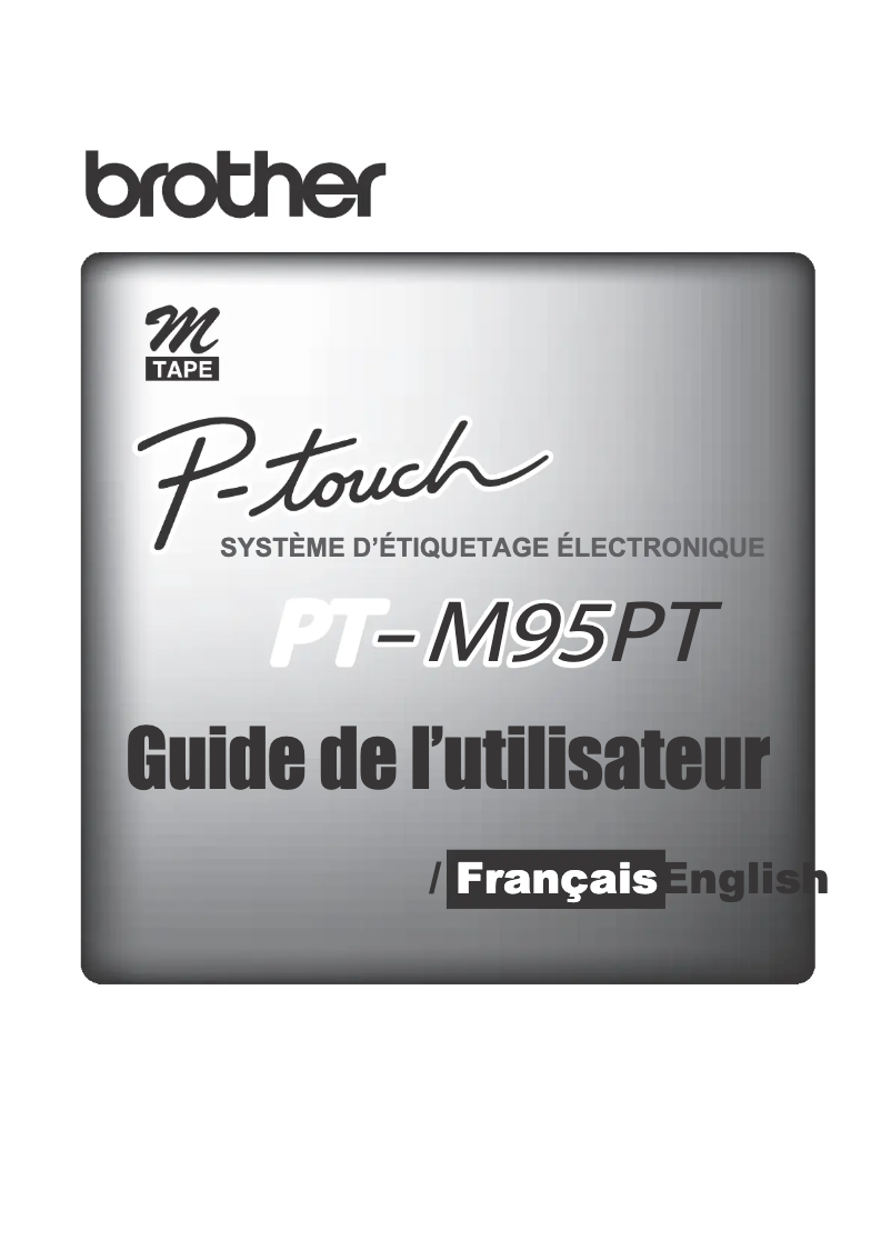 Page 1 de la notice Manuel utilisateur Brother PT-M95