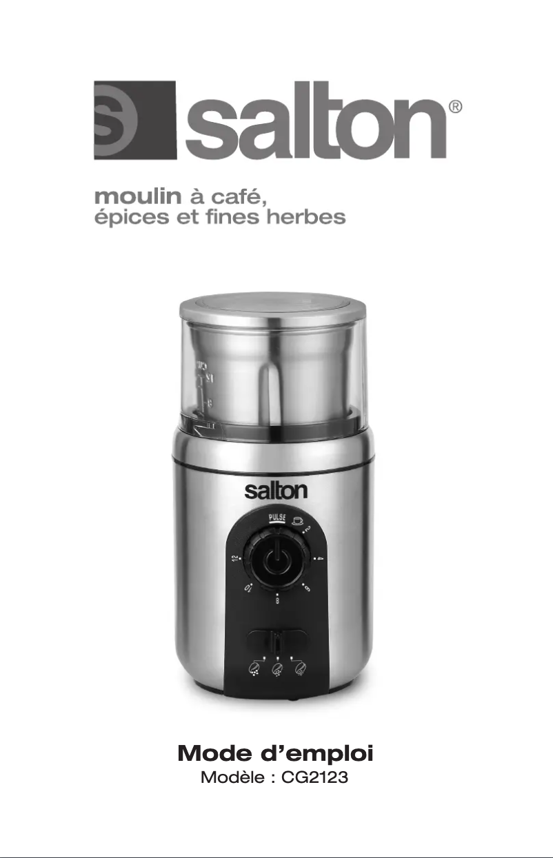 Page n°1 - Manuel utilisateur Salton CG2123