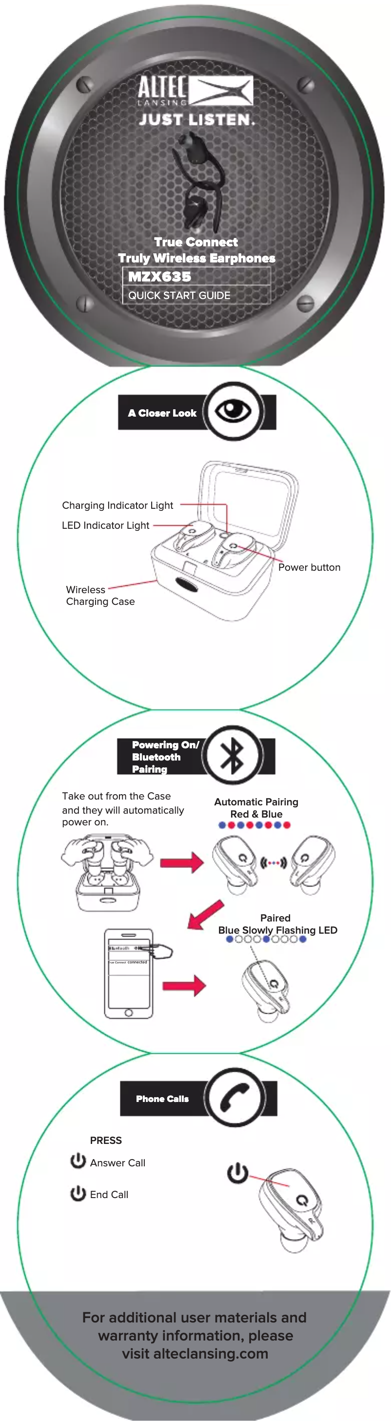 Page n°1 - Manuel utilisateur Altec Lansing True Connect MZX635