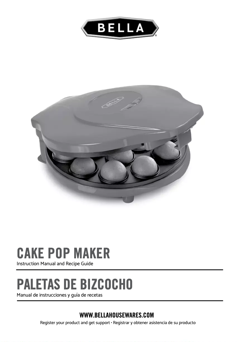 Image de la première page du manuel de l'appareil Cake Pop Maker