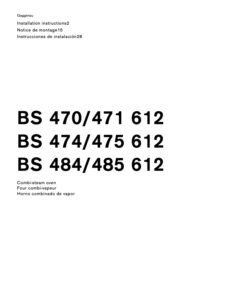 Imagen de la primera página del manual del dispositivo BS471612