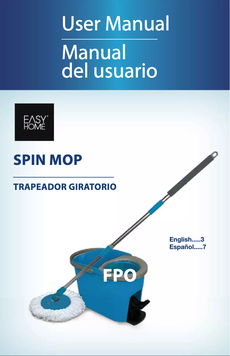Image de la première page du manuel de l'appareil Spin Mop