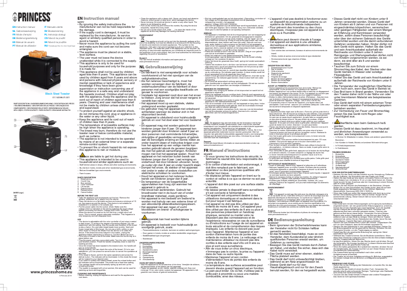 Page 1 de la notice Manuel utilisateur Princess Black Steel 142396