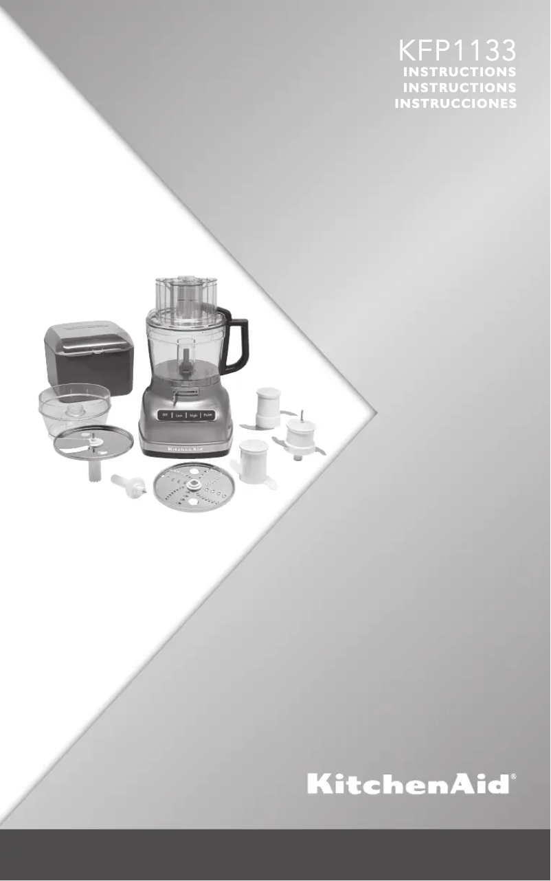 Page 1 de la notice Manuel utilisateur KitchenAid KFP1133