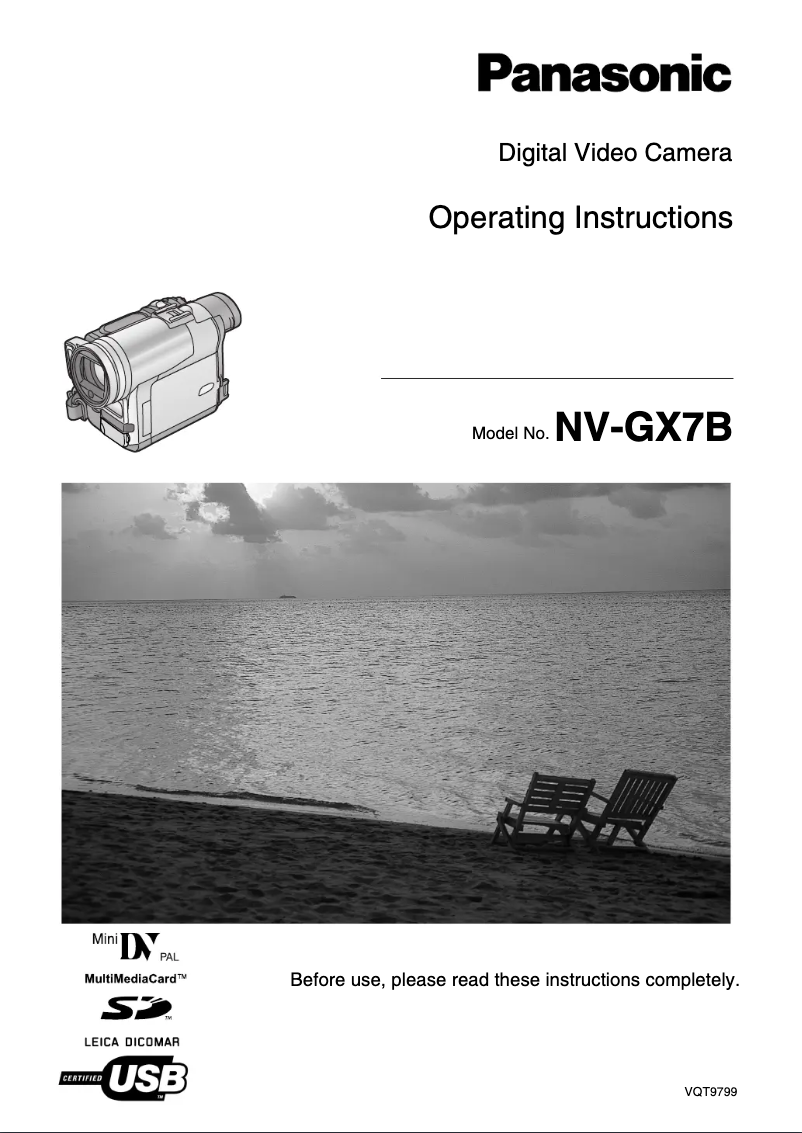 Page 1 de la notice Manuel utilisateur Panasonic NV-GX7B