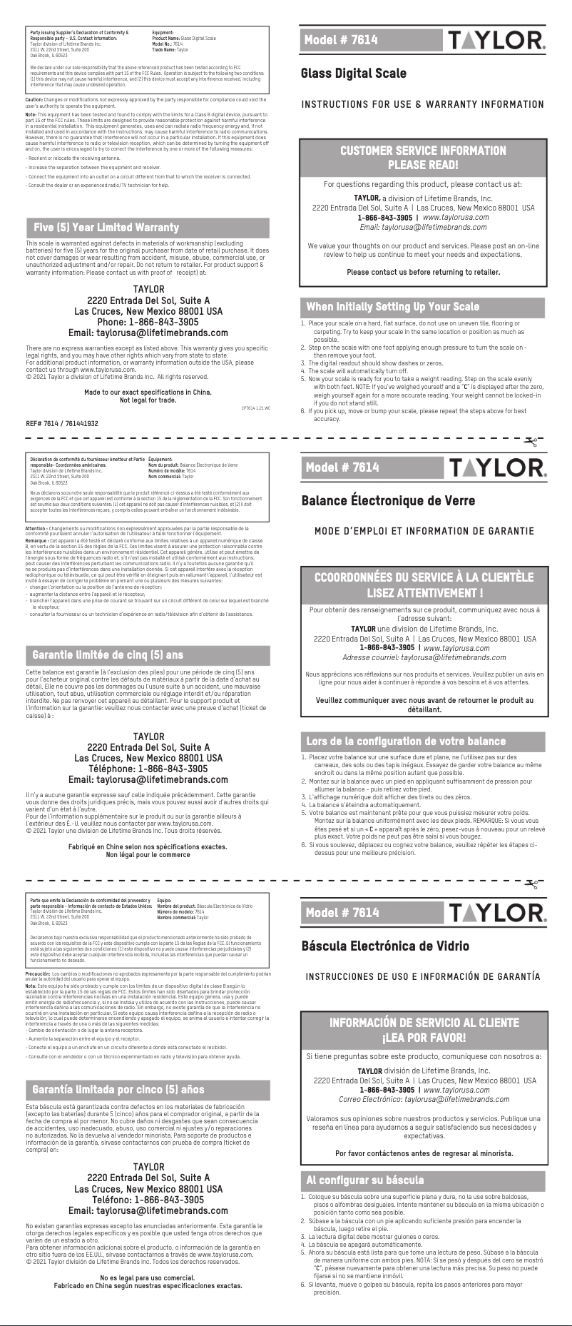 Image de la première page du manuel de l'appareil 761441932