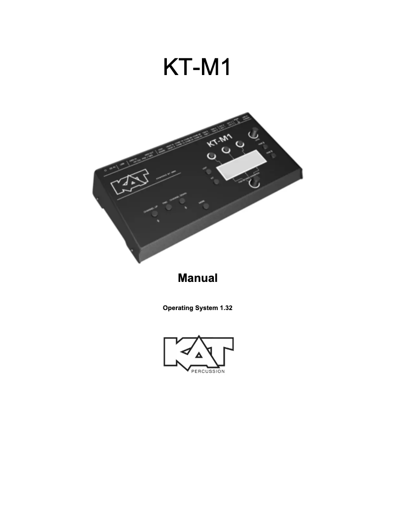 Page n°1 - Manuel utilisateur KAT KT-M1