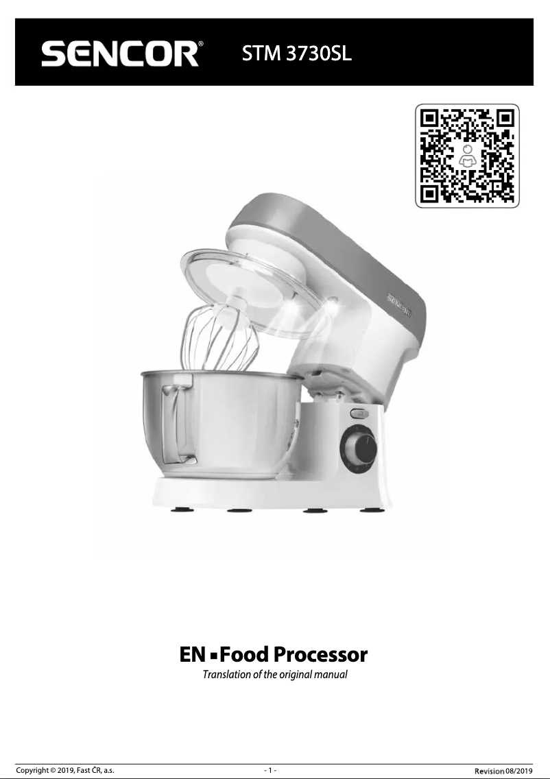 Page n°1 - Manuel utilisateur Sencor STM 3730SL