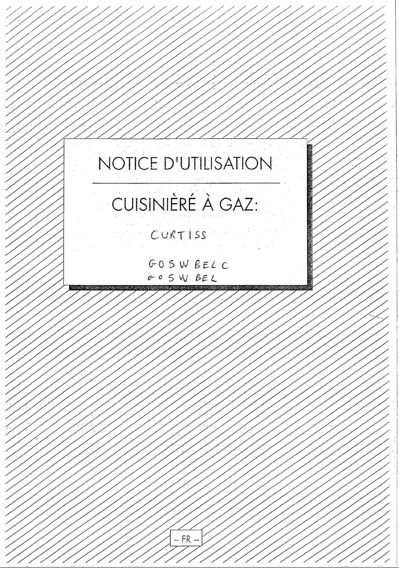 Page 1 of the manual User Manual Curtiss G05WBELC