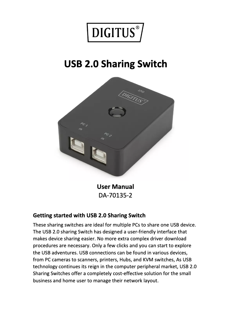 Image de la première page du manuel de l'appareil DA-70135-2