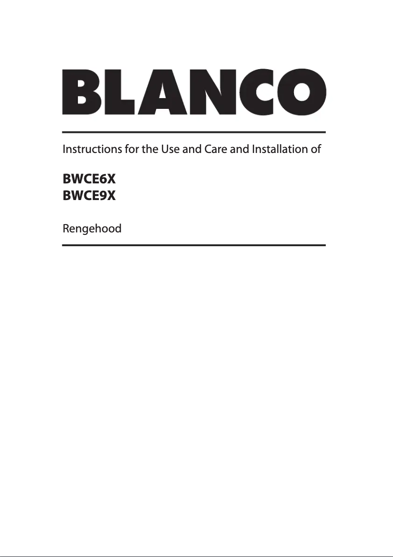 Page 1 de la notice Manuel utilisateur BLANCO BWC9X