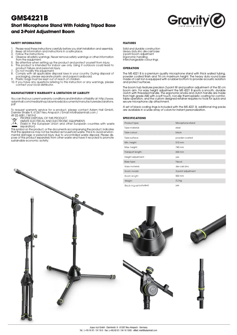 Image de la première page du manuel de l'appareil MS 4221 B
