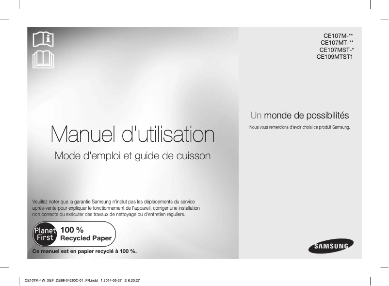 Image de la première page du manuel de l'appareil CE107M-4W