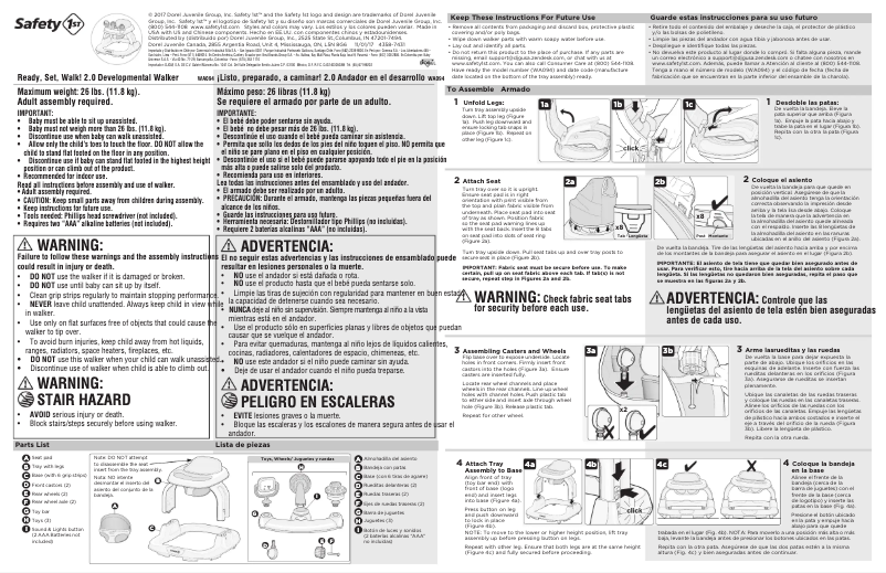 Page 1 de la notice Manuel utilisateur Safety 1st DX Developmental Walker