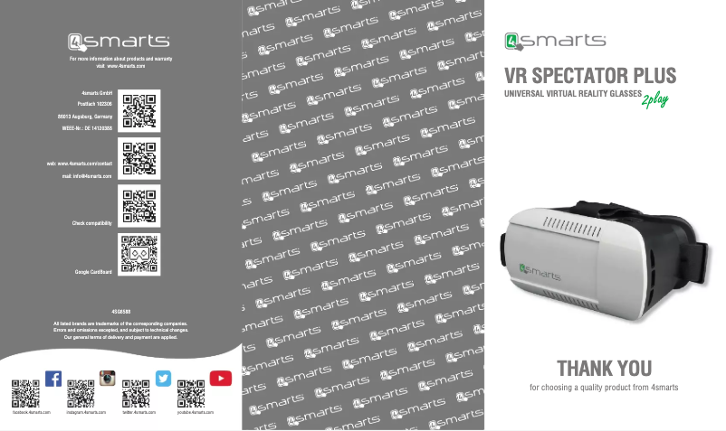 Image de la première page du manuel de l'appareil VR Spectator PLUS