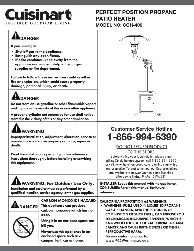 Page n°1 - Manuel utilisateur Cuisinart Perfect Position COH-400