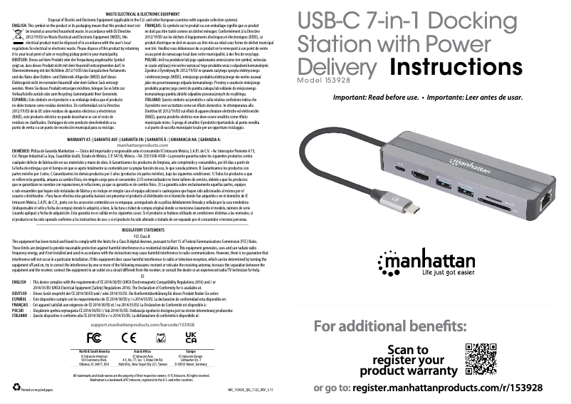 Image de la première page du manuel de l'appareil 153928