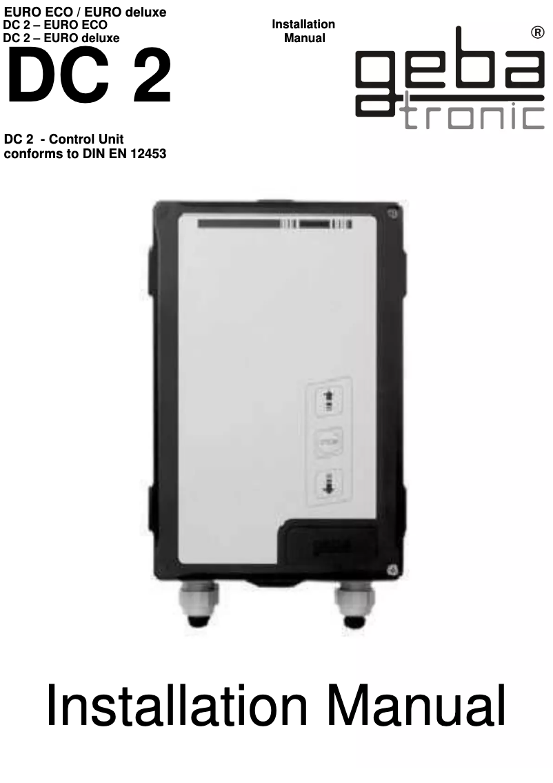 Image de la première page du manuel de l'appareil DC 2 EN deLuxe