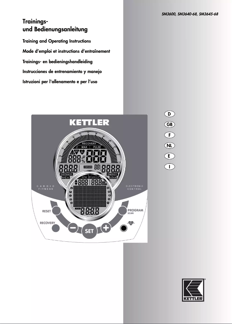 Page 1 de la notice Manuel utilisateur Kettler Golf ST Pro