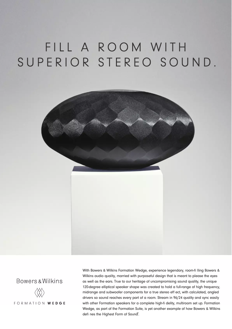 Página 1 del manual Ficha técnica Bowers & Wilkins Formation Wedge