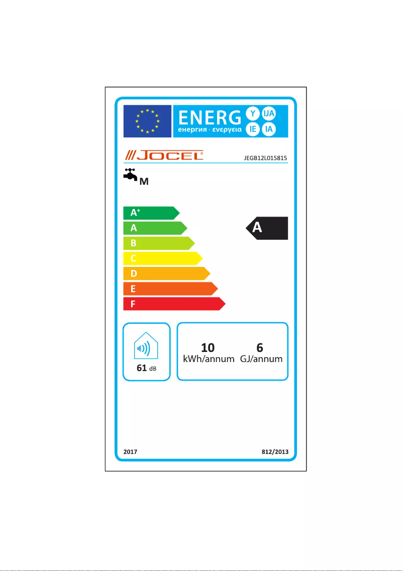 Page n°1 - Label énergétique Jocel JEGB12L015815