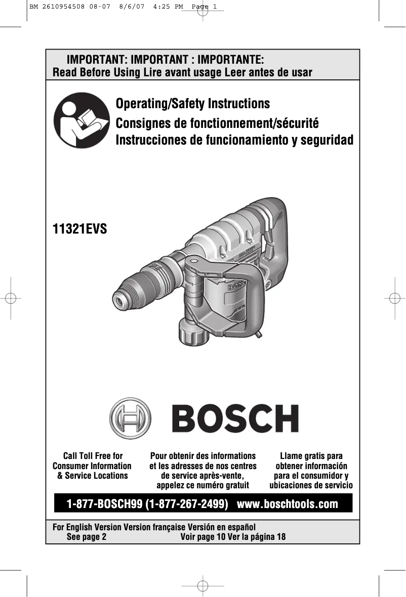 Page n°1 - Manuel utilisateur Bosch DH712VC