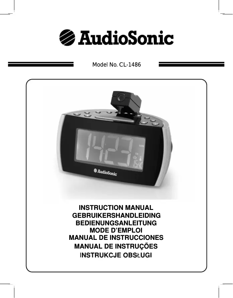 Page 1 de la notice Manuel utilisateur AudioSonic CL-1486