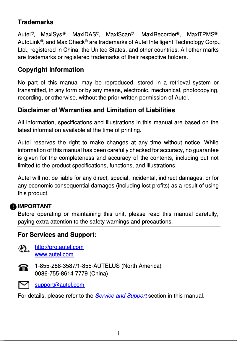 Page 1 de la notice Manuel utilisateur Autel AutoLink AL549