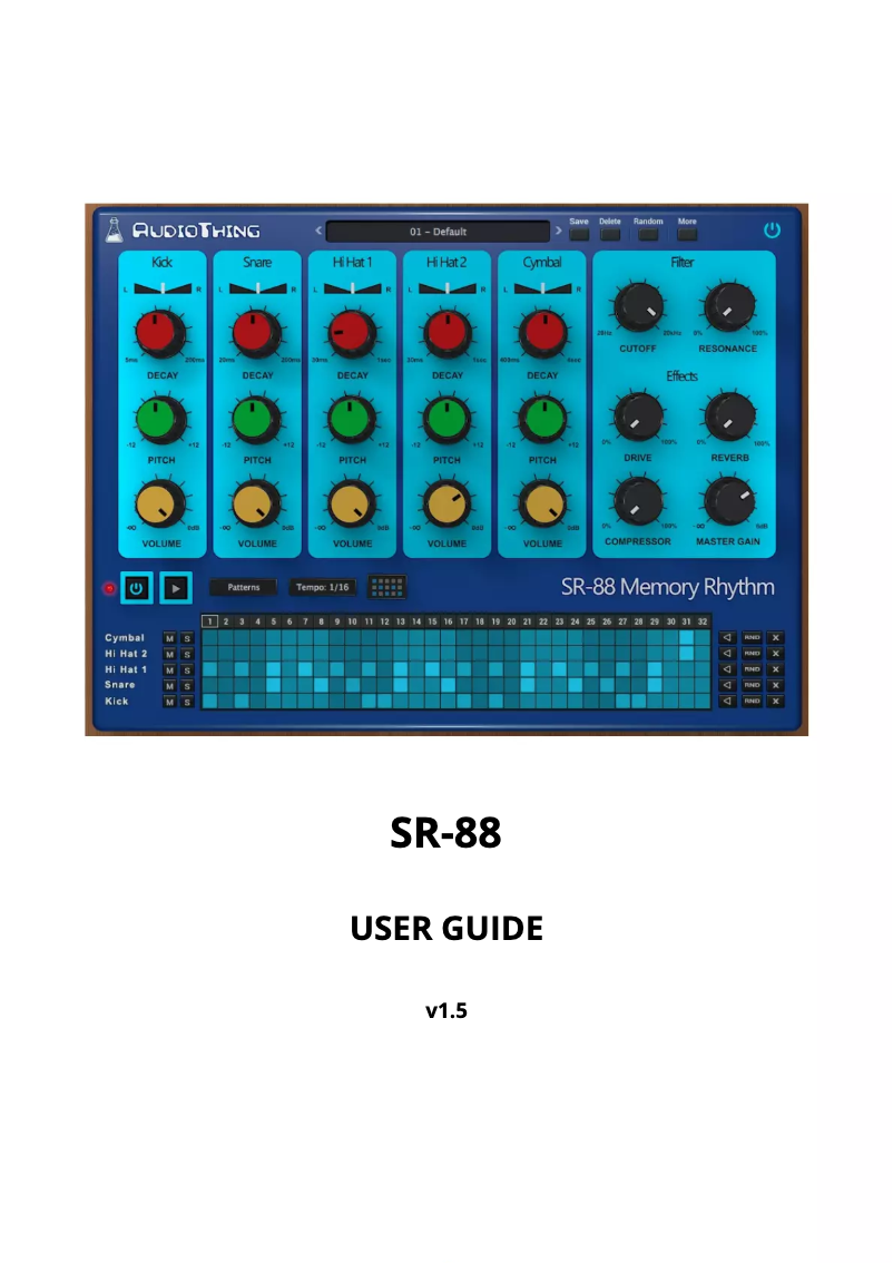 Page n°1 - Manuel utilisateur AudioThing SR-88