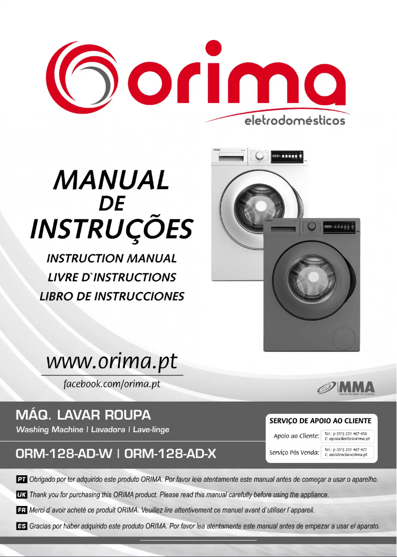 Page n°1 - Manuel utilisateur Orima ORM-128-ADX