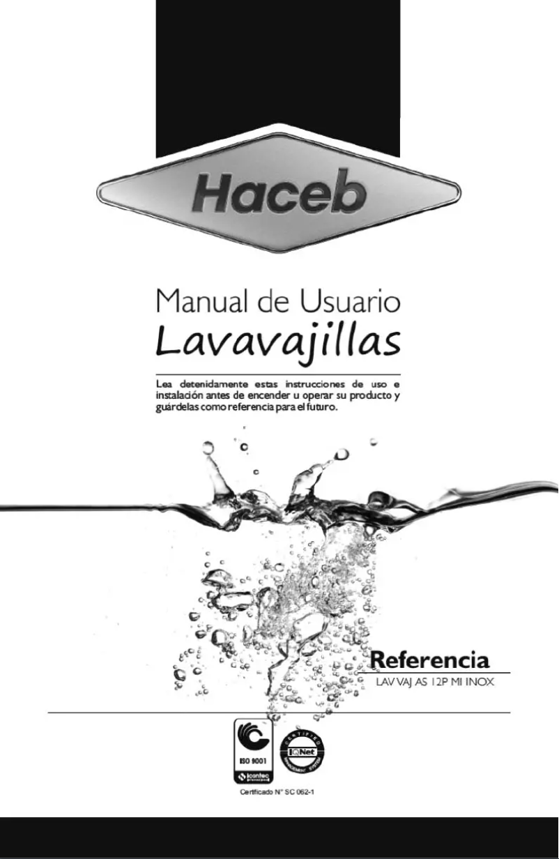 Page 1 de la notice Manuel utilisateur Haceb AV VAJ AS 12P MI KI