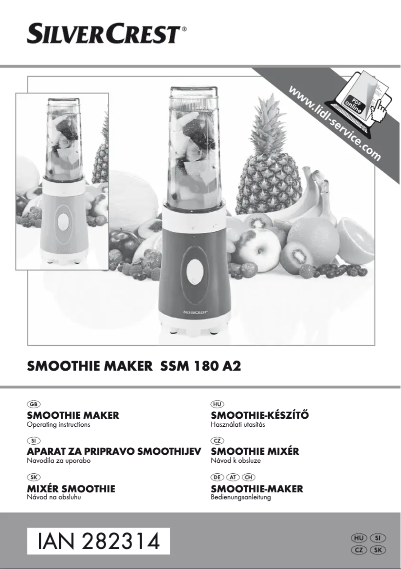 Page 1 de la notice Manuel utilisateur SilverCrest SSM 180 A2