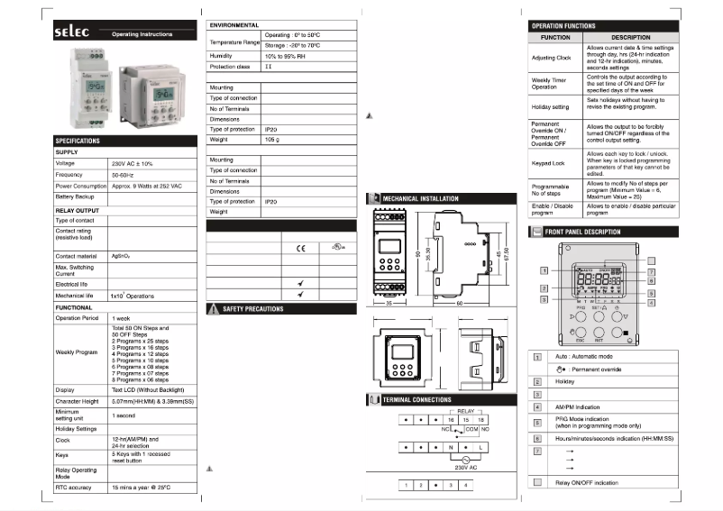Imagen de la primera página del manual del dispositivo TS2M1-1-16A