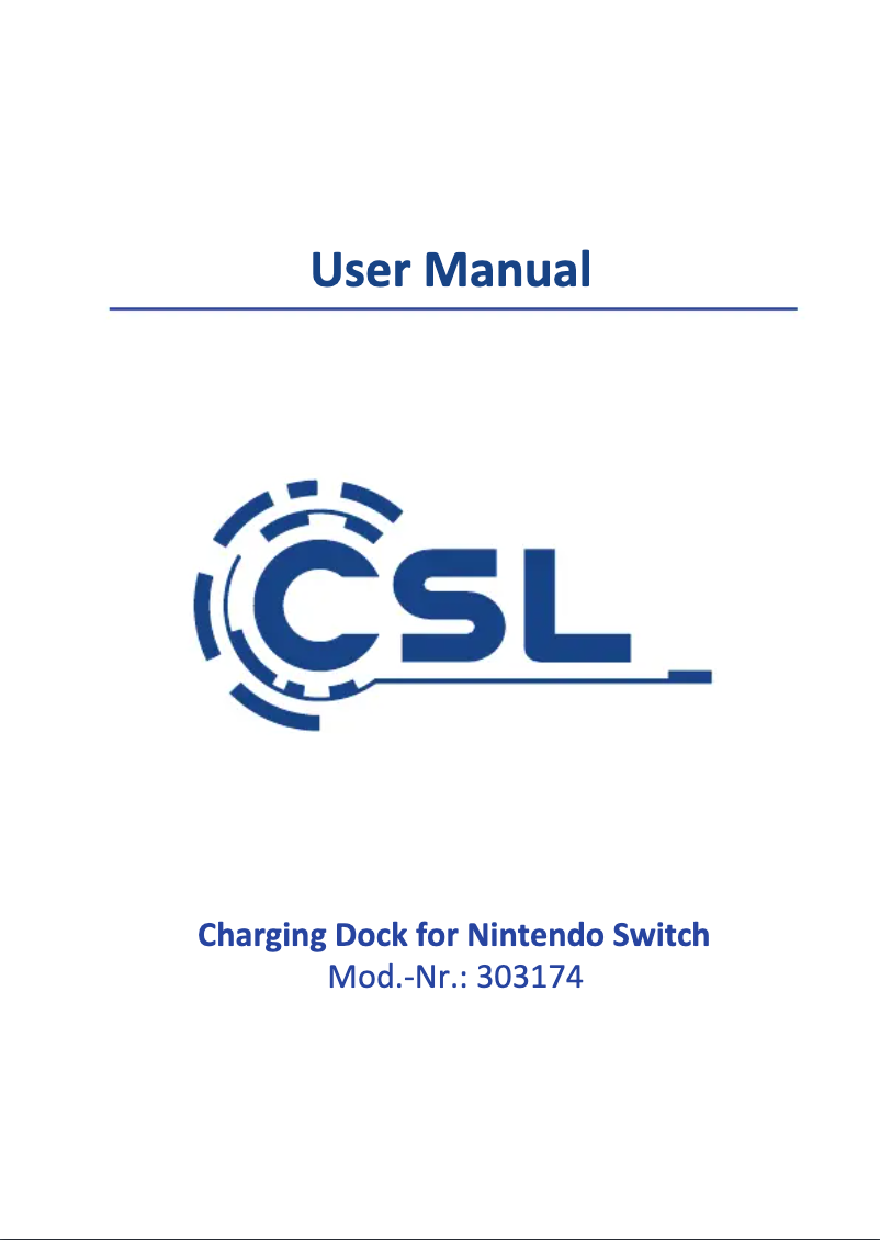 Page n°1 - Manuel utilisateur CSL 303174