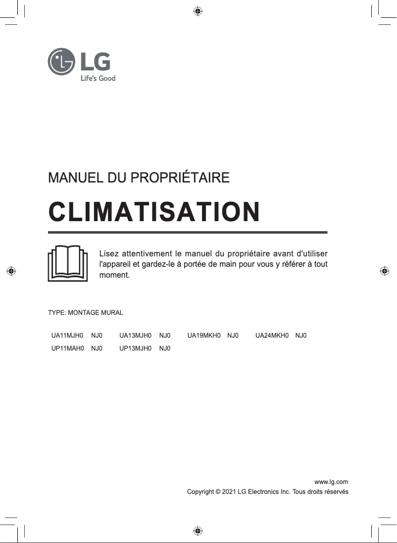 Page n°1 - Manuel utilisateur LG UA11MJH0