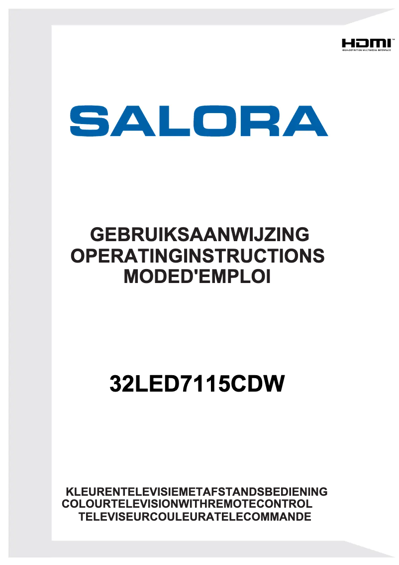 Page 1 de la notice Manuel utilisateur Salora 32LED7115CDW