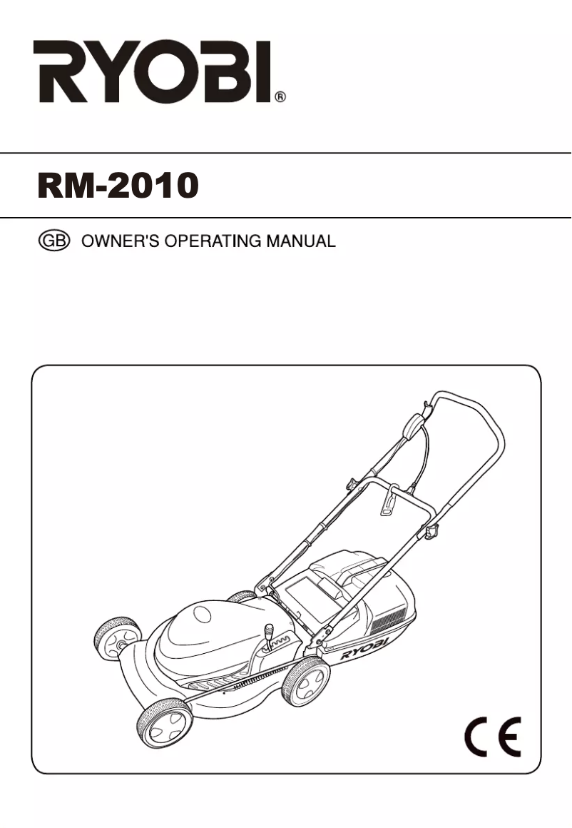 Page n°1 - Manuel utilisateur RYOBI RM-2010