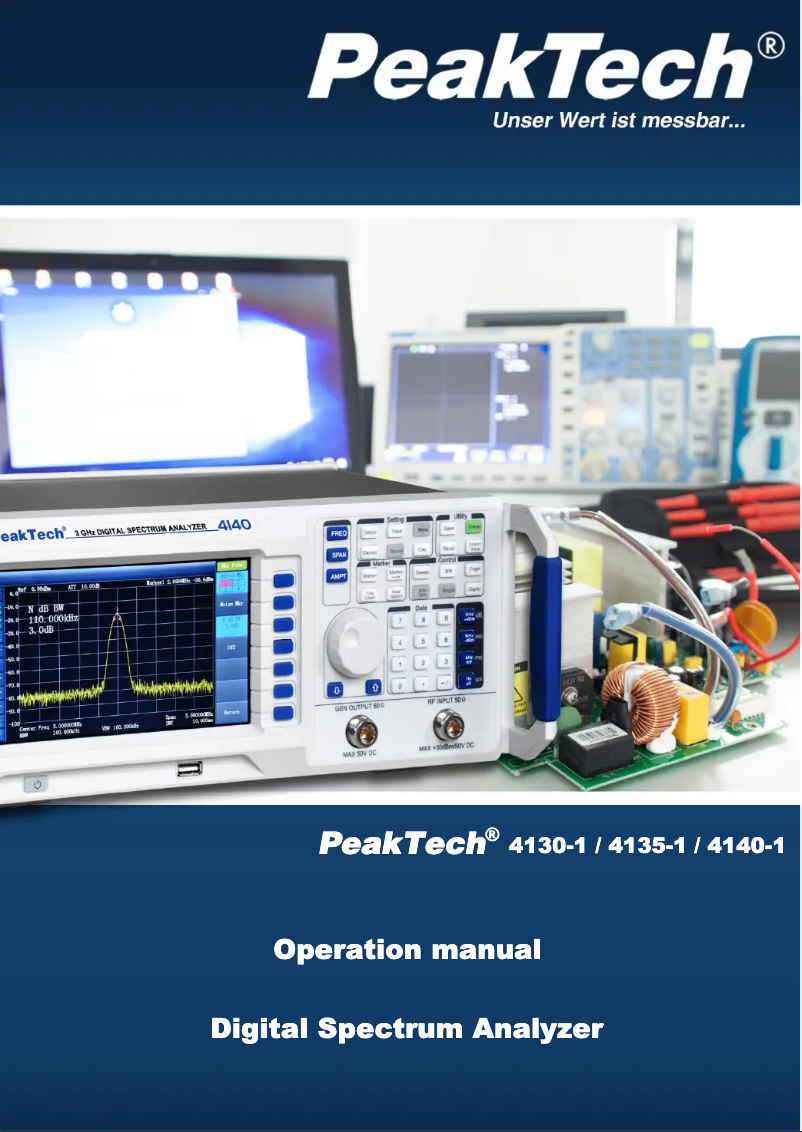 Page 1 de la notice Manuel utilisateur PeakTech 4130-1
