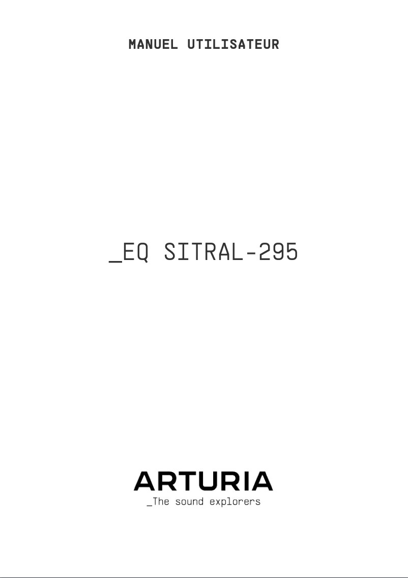 Image de la première page du manuel de l'appareil EQ Sitral-295