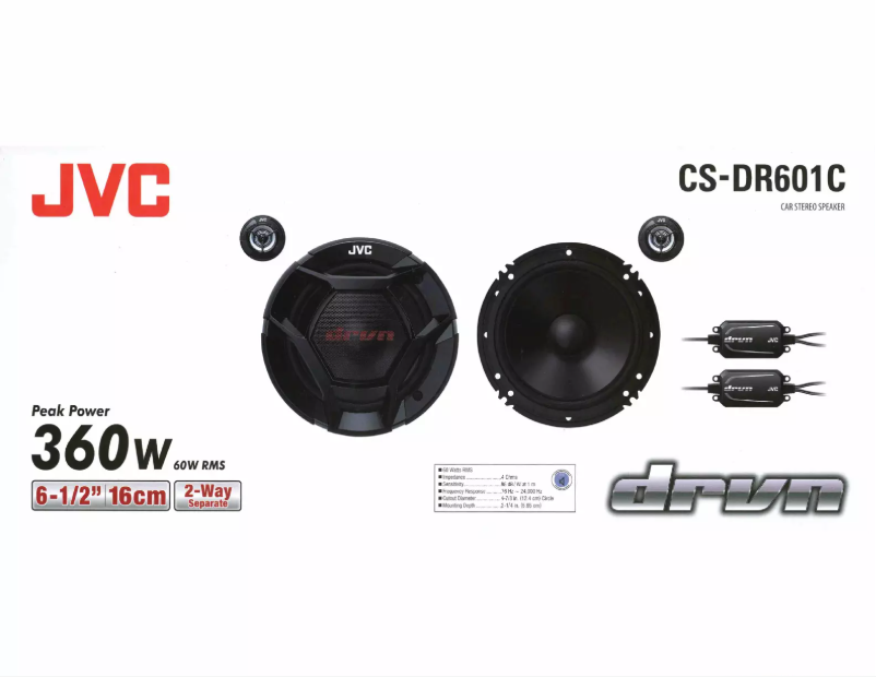 Page 1 de la notice Manuel utilisateur JVC CS-DR601C