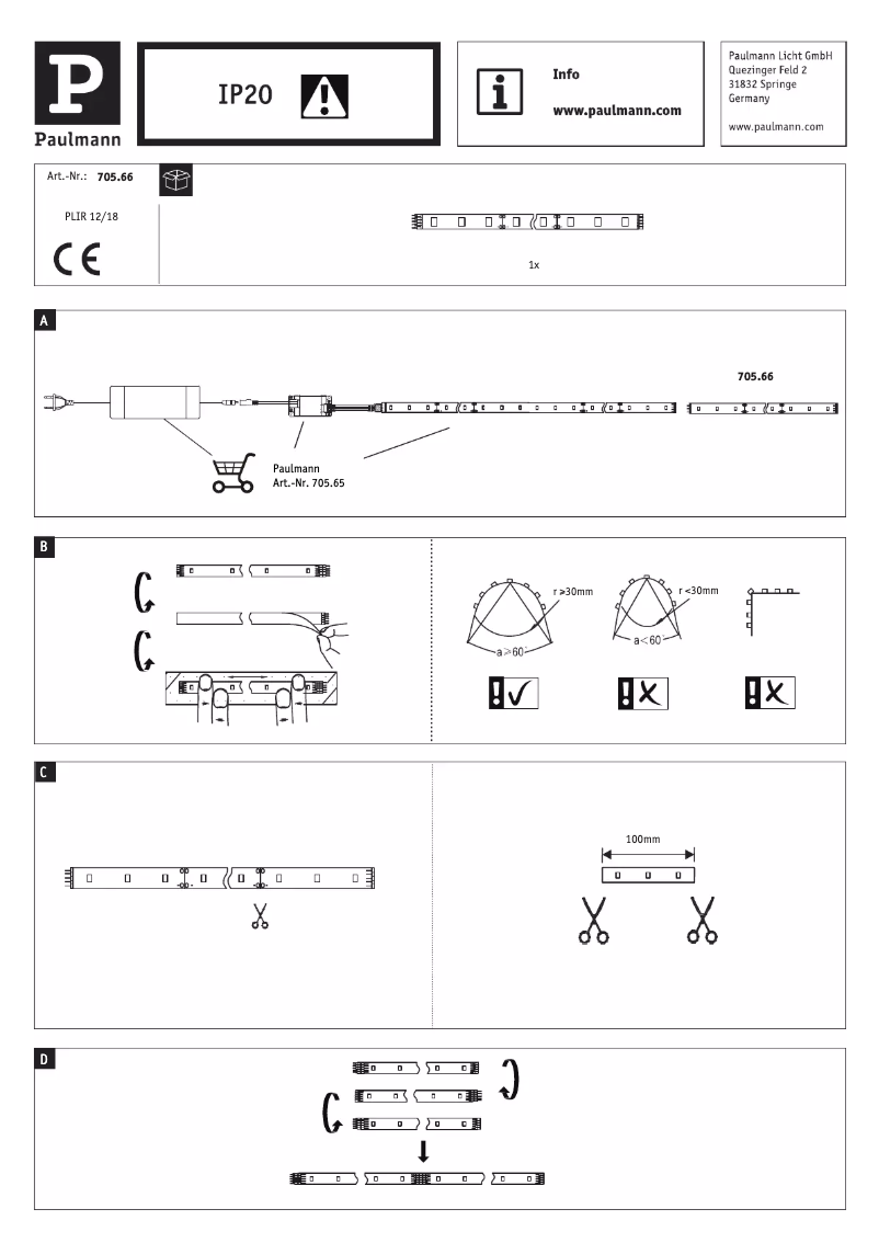 Page n°1 - Manuel utilisateur Paulmann 705.66