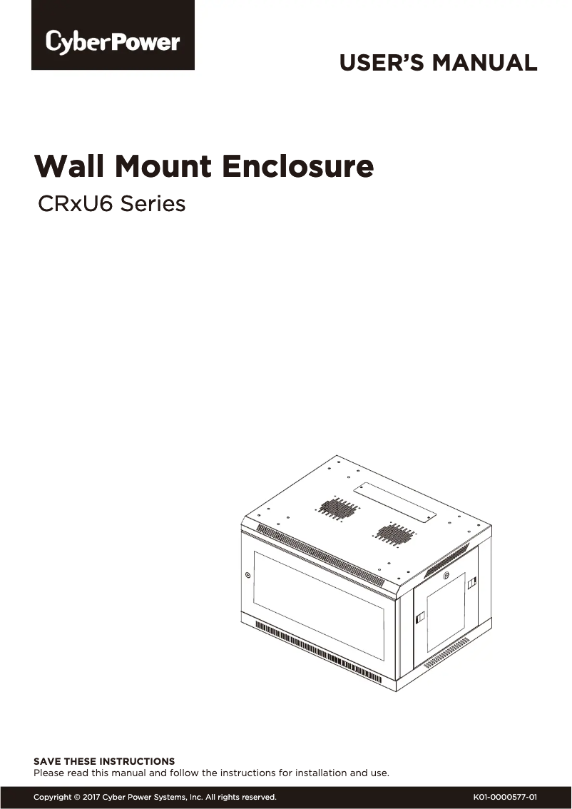 Page 1 de la notice Manuel utilisateur CyberPower CR9U61001