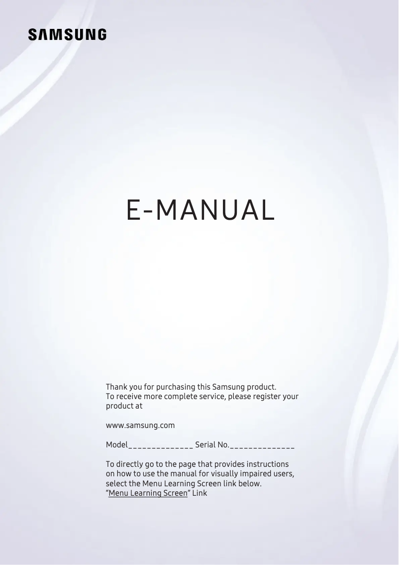 Page n°1 - Manuel utilisateur Samsung UE43M5520AW
