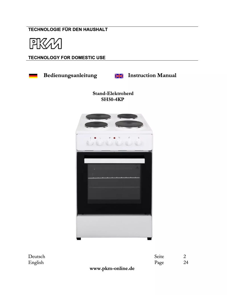 Image de la première page du manuel de l'appareil EH4-50KP