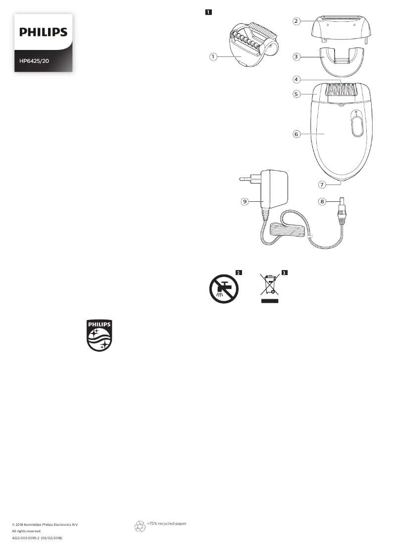 Page n°1 - Manuel utilisateur Philips Satinelle Essential HP6425
