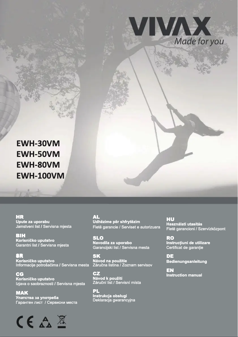 Image de la première page du manuel de l'appareil EWH-80VM