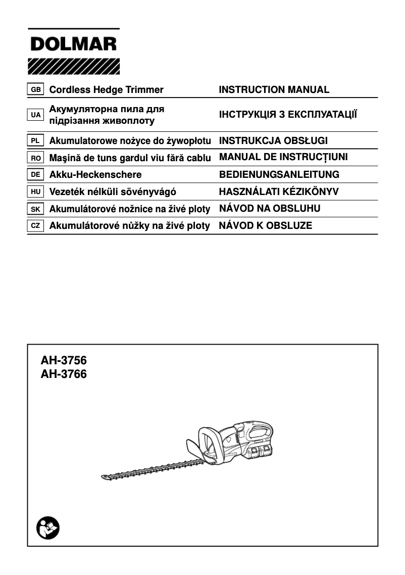 Image de la première page du manuel de l'appareil AH-3766