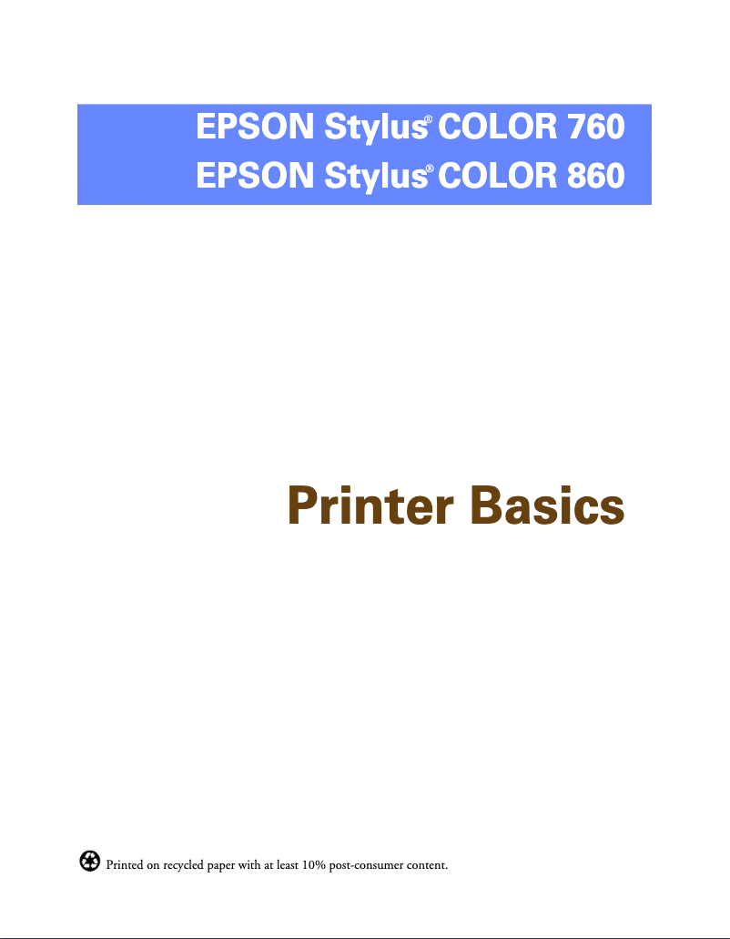Image de la première page du manuel de l'appareil Stylus Color 760